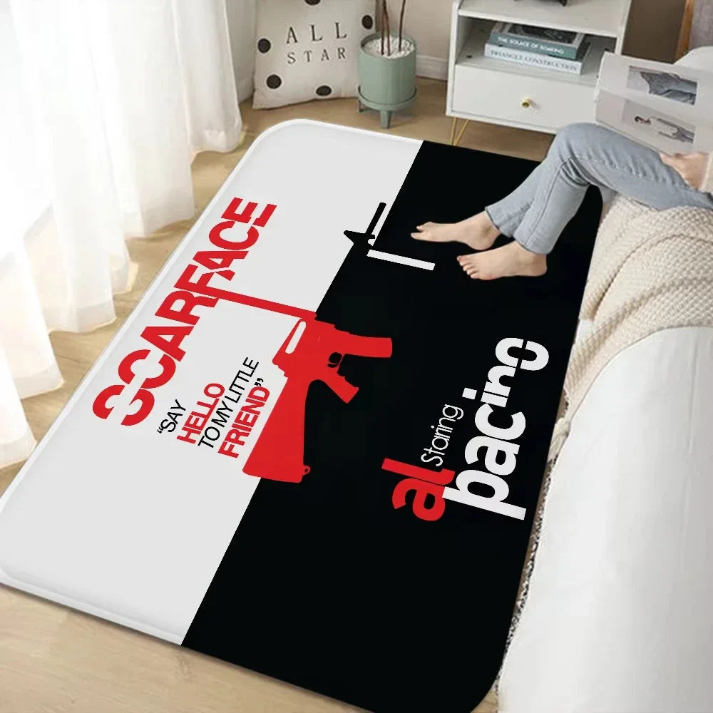Scarface Design Polyester Area Rug for Living Room