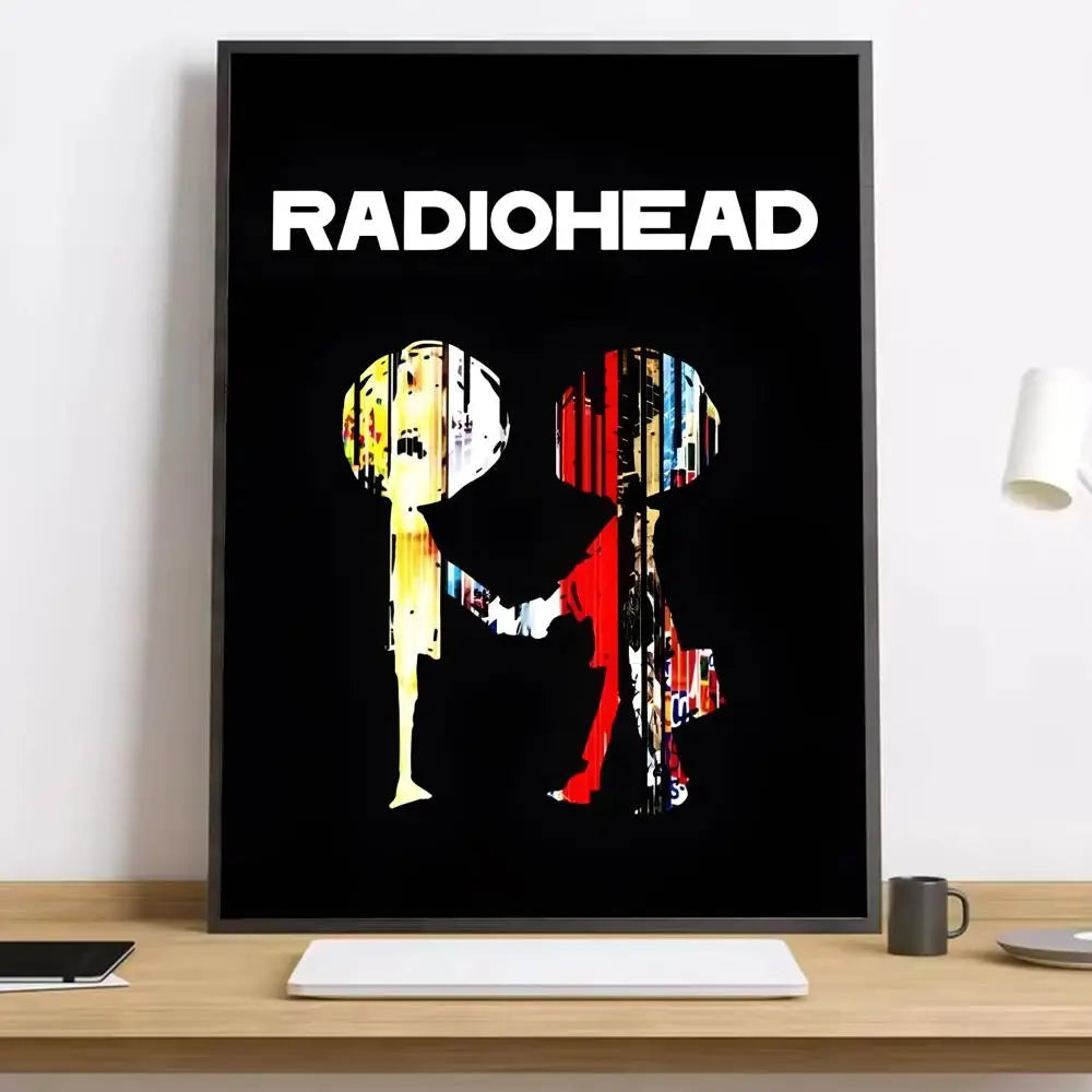 R-Radiohead Band Rainbow Canvas Poster for Home Decoration
