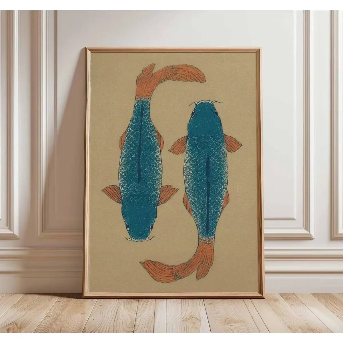 Japanese Koi Fish Canvas Print Art for Home Decor