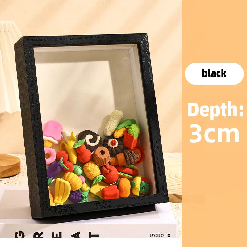 3D Hollow Wood Photo Frame for Dried Flowers Display