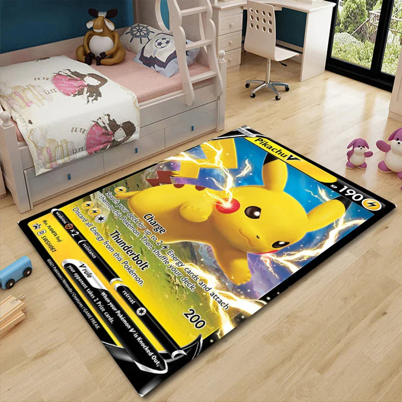 Pikachu Area Carpet Kids Rug for Living Room Decor