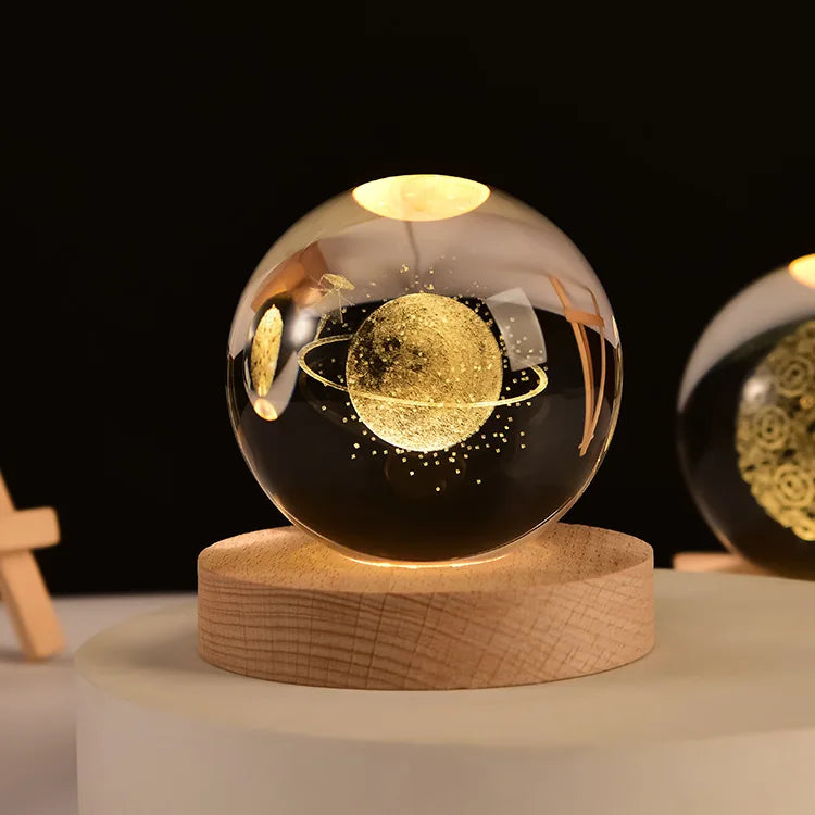 Crystal Ball Night Light Glass Sphere Birthday Gift