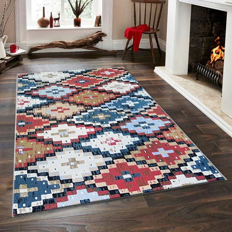 VIKAMA Bohemian Vintage Art Deco Rugs for Living Rooms