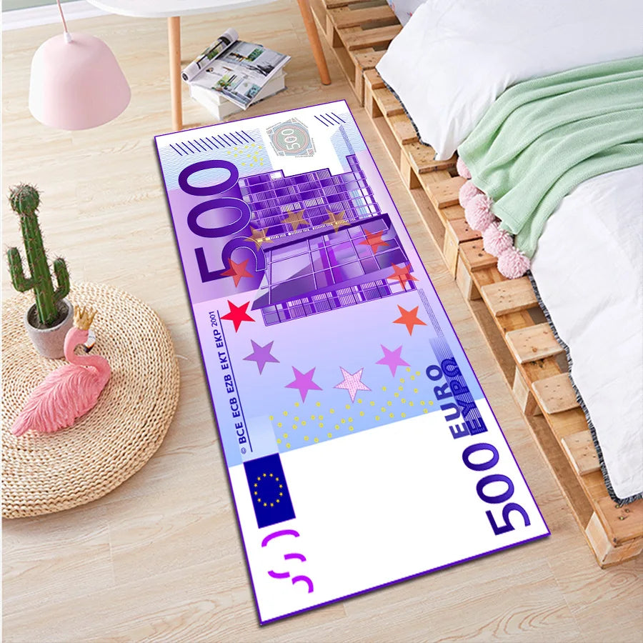 VIKAMA Non-Slip Polyester Bedroom Rug for Living Room