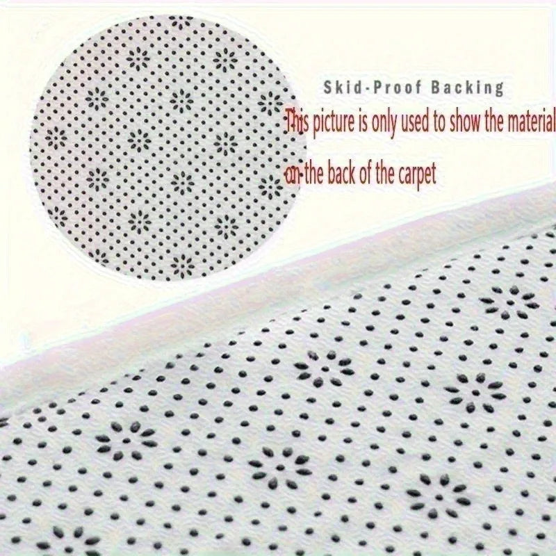 VIKAMA Machine Washable Polyester Carpet for Living Room