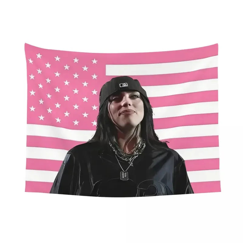 American Flag Hippie Tapestry 100% Polyester Wall Hanging