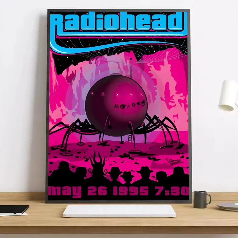 R-Radiohead Band Rainbow Canvas Poster for Home Decoration