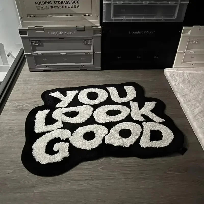 VIKAMA Anti-Slip Faux Cashmere Floor Mats for Home