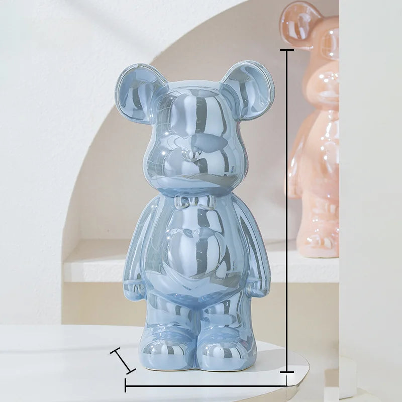 Ceramic Bear Brick Teddy Bear Sculpture Home Decor