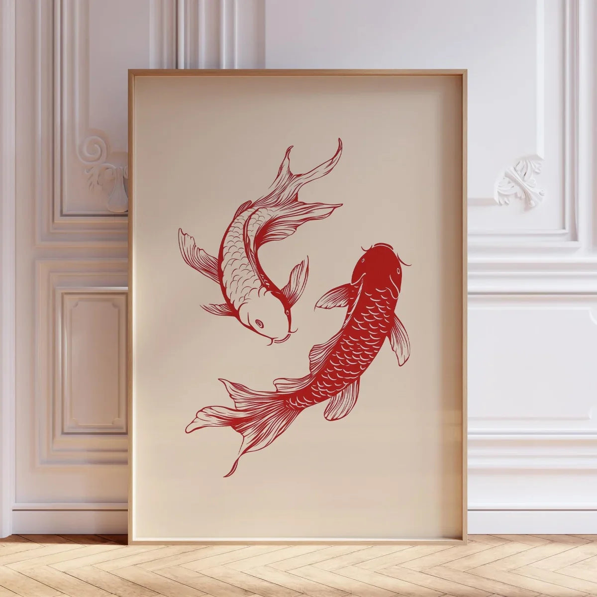 Japanese Koi Fish Canvas Print Art for Home Decor