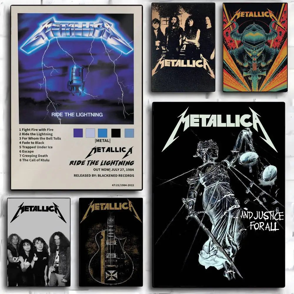 M-METALLICA Band Movie Poster Wall Sticker for Home Decor