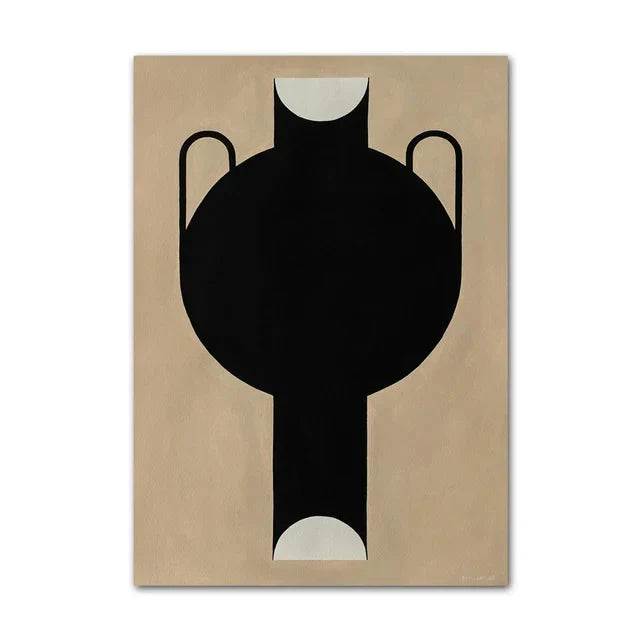 Lemon Vase Abstract Canvas Wall Art for Home Decor