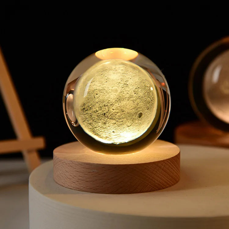 Crystal Ball Night Light Glass Sphere Birthday Gift