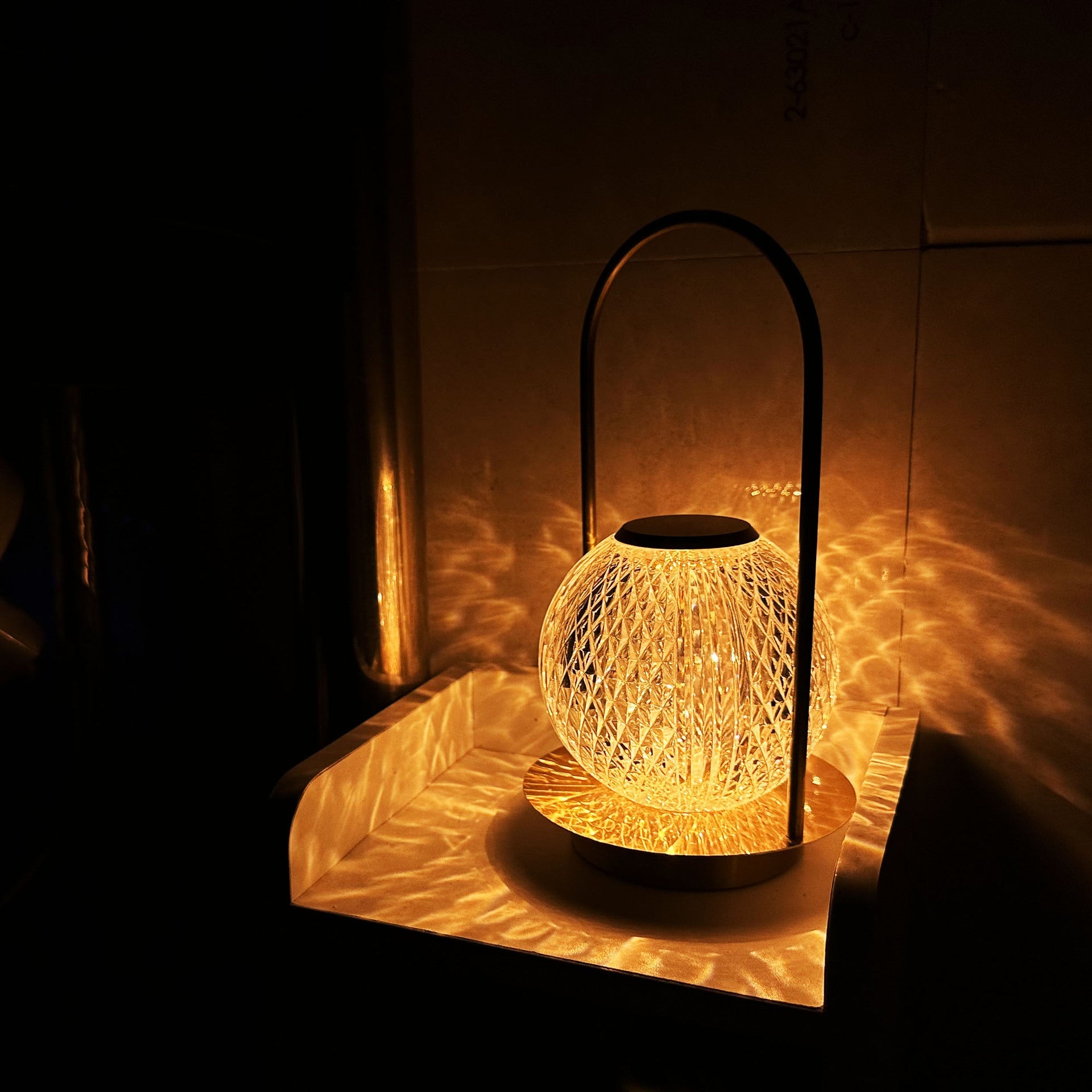 Metal Table Lamp with RGB Colors for Bedside Use