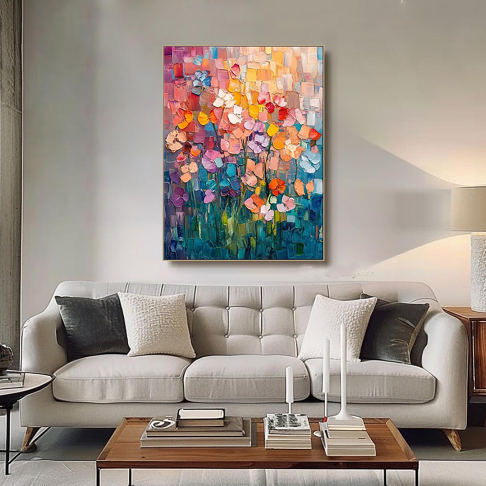 Hand-painted Abstract Tulip Oil Painting Canvas