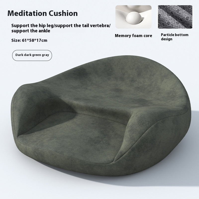 Faux Leather Ergonomic Meditation Cushion with Memory Foam
