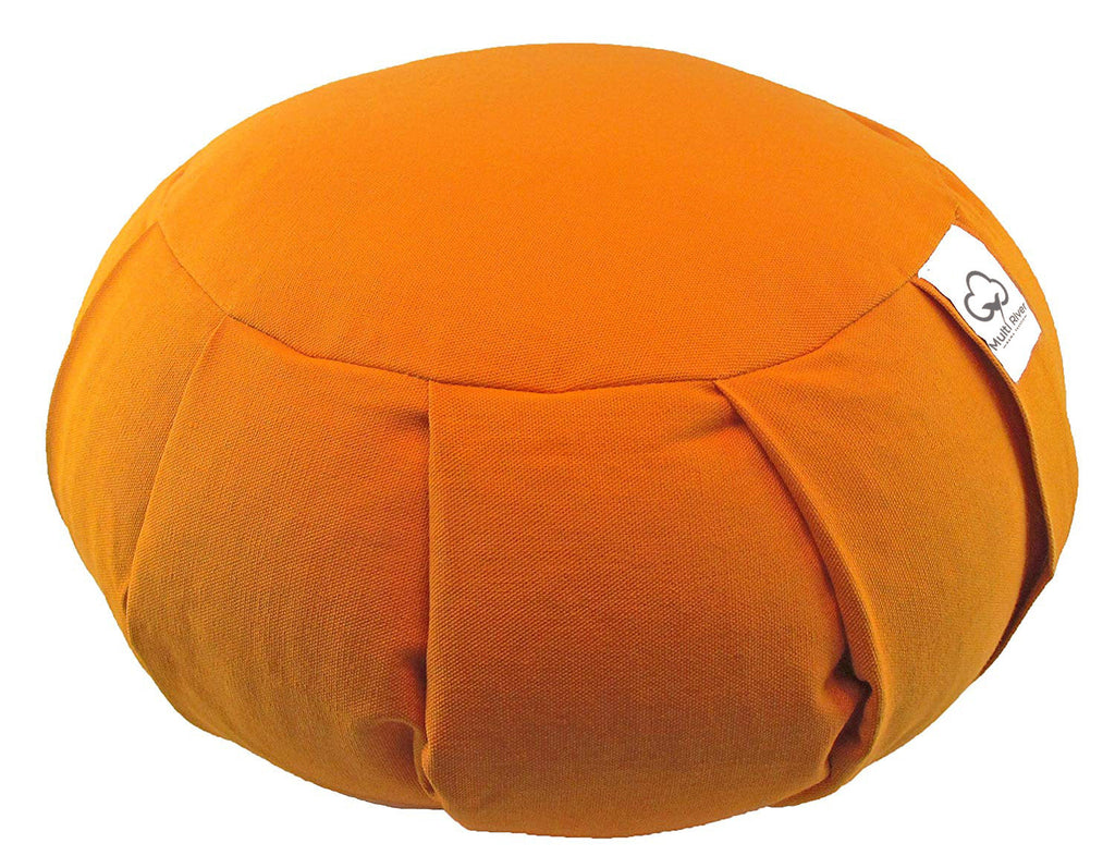 Cotton Meditation Cushion 36cm Black Breathable Yoga