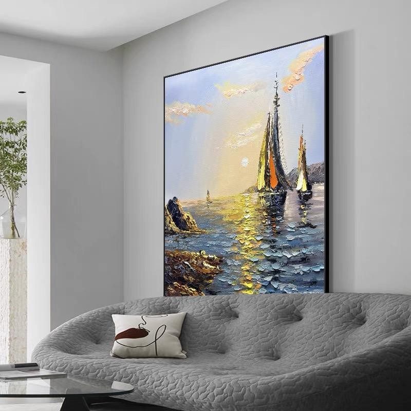 Handmade Oil Painting Landscape Canvas Art for Home Decor