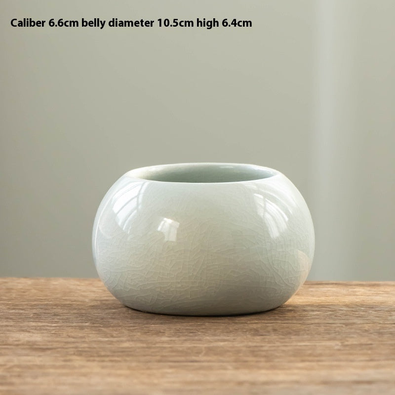 Ge Kiln Canakin Tea From June Snow Bonsai Flower Pot Ceramic