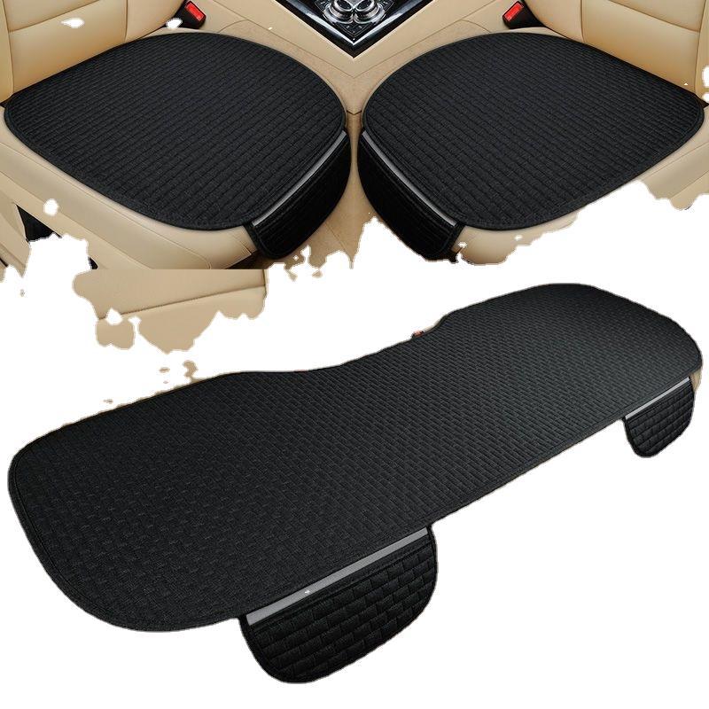 Universal Linen Car Cushion Set in Black Red Coffee Cream