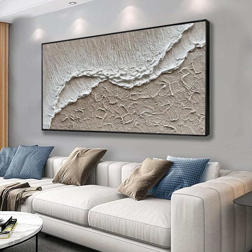 Ocean Waves Hand Painted Canvas Art for Living Room