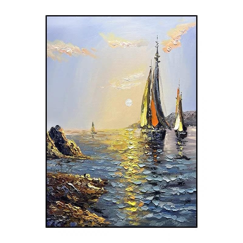 Handmade Oil Painting Landscape Canvas Art for Home Decor