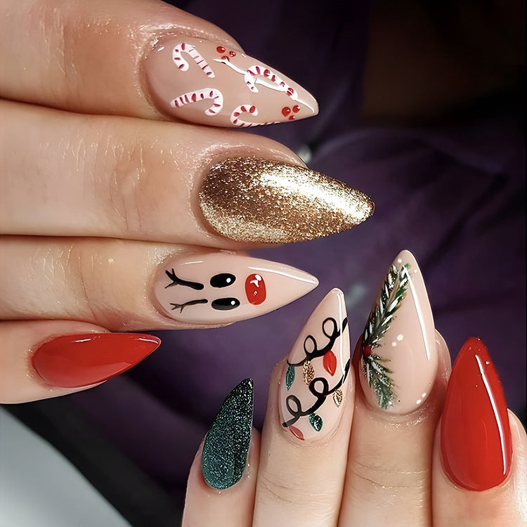 Christmas Nail Art Stickers 24pcs for Holiday Wear