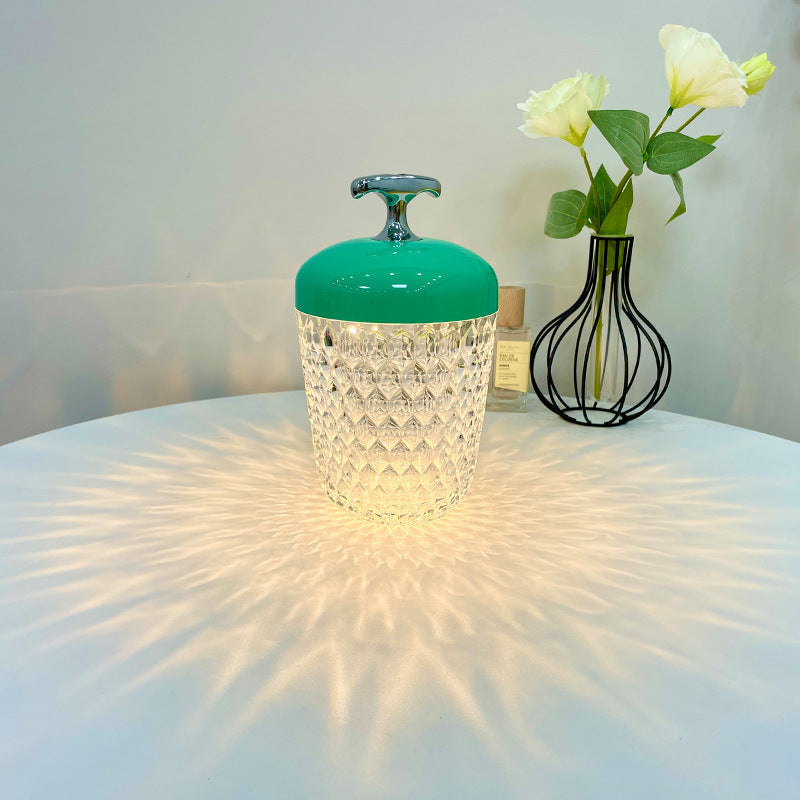 Pine Cone Crystal Macaron Night Light Table Lamp