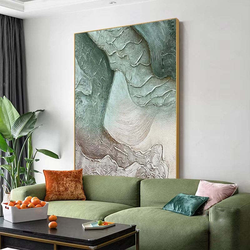 Abstract Hand-Painted Canvas Oil Painting for Living Room