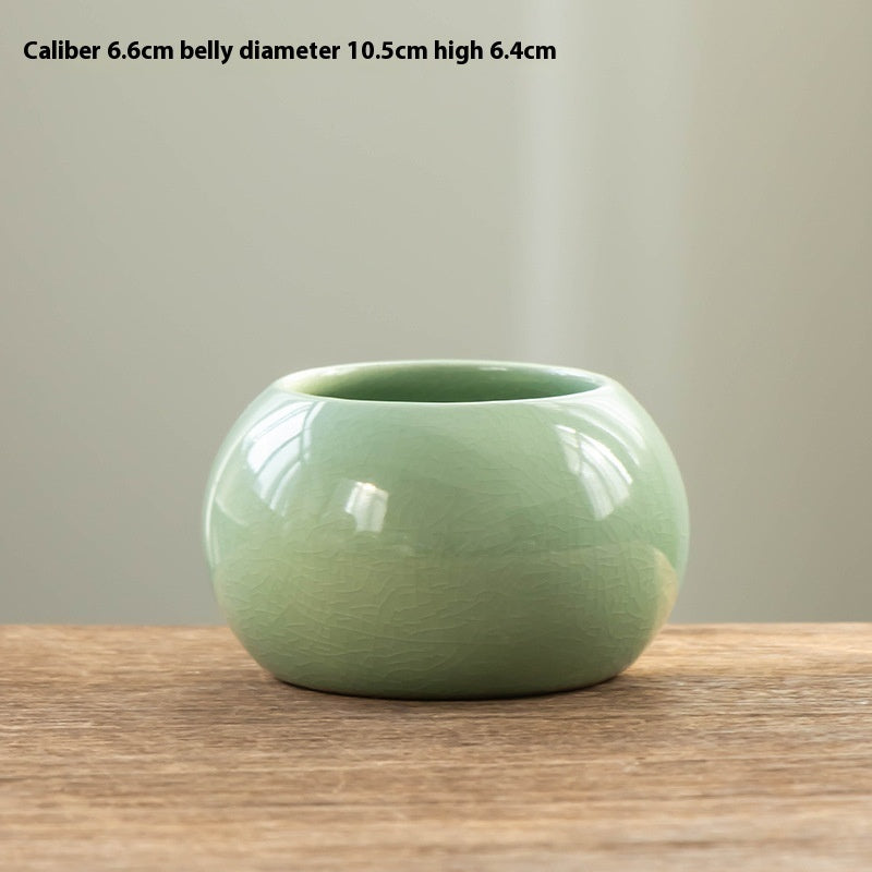 Ge Kiln Canakin Tea From June Snow Bonsai Flower Pot Ceramic
