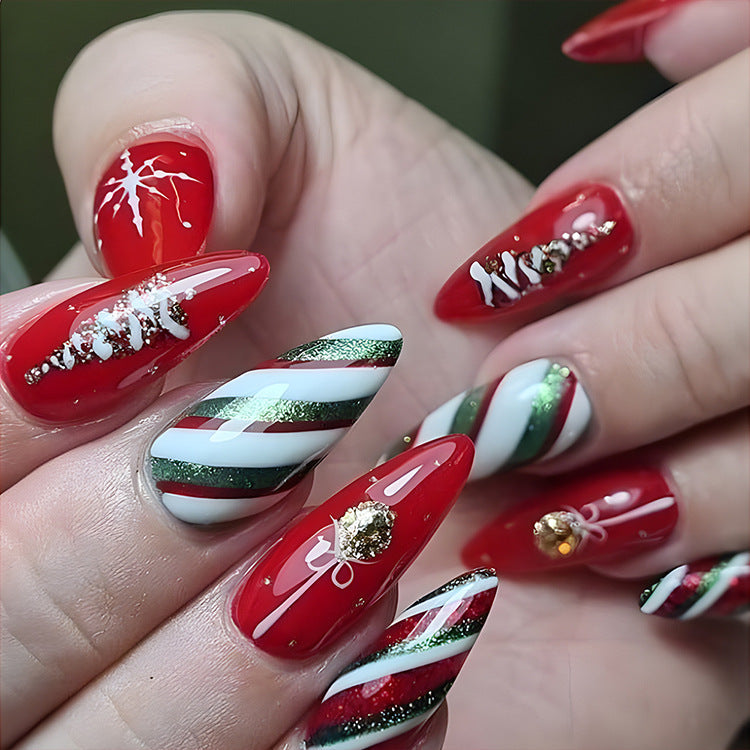 Christmas Nail Art Stickers 24pcs for Holiday Wear