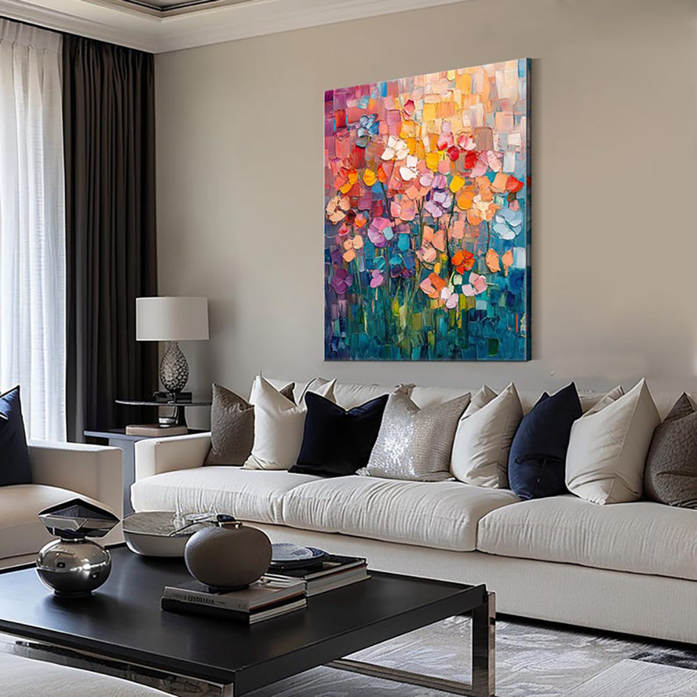 Hand-painted Abstract Tulip Oil Painting Canvas