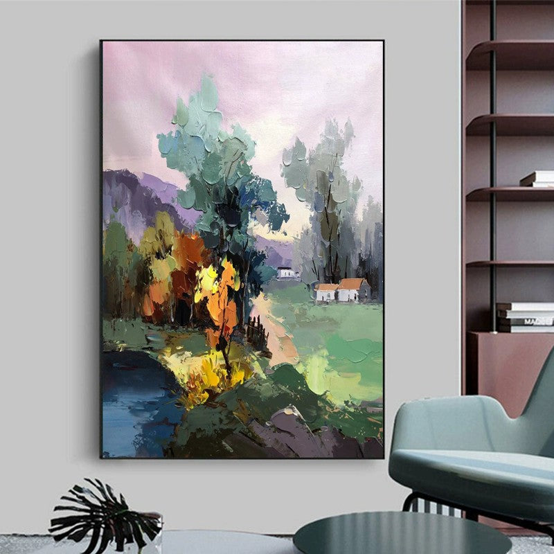Hand-Painted Abstract Oil Painting Canvas for Living Room