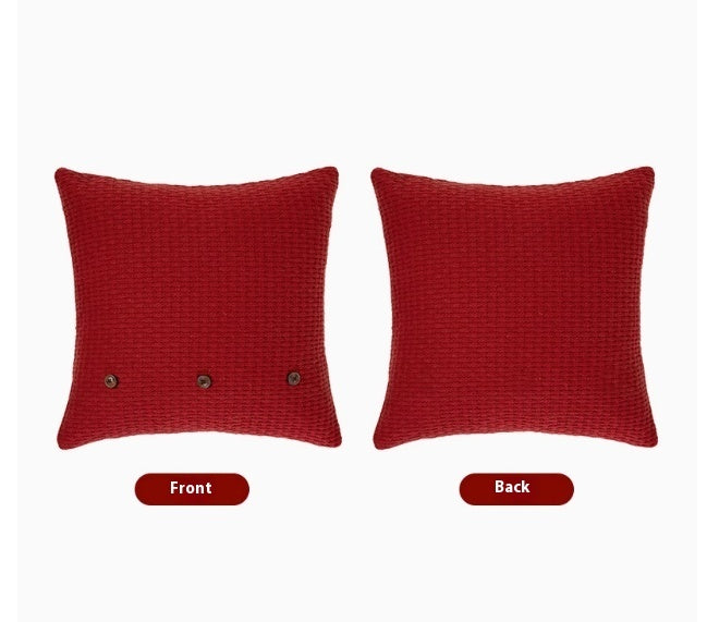 Red Plush Living Room Sofa Cushion for New Year