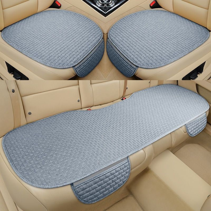 Universal Linen Car Cushion Set in Black Red Coffee Cream